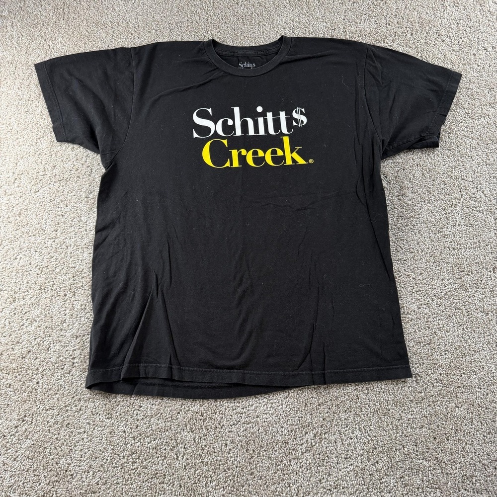 Schitt$ Creek Shirt Mens XL Black Graphic Logo TV Show Tee T-Shirt 2020